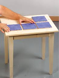How To Tile A Tabletop Tile Tables Repurposed Furniture Diy Tile Installation
