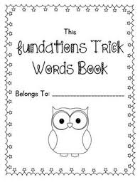 Fundations Trick Words Book Levels 1 And 2 Fundations Trick Words Fundations Trick Words