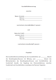 Hier kann unser arbeitsvertrag muster heruntergeladen werden. Geschaftsfuhrervertrag Gmbh Nur 14 90 Zum Download