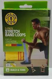 Golds Gym Stretch Band Loops Workout Build Tone Balance 3