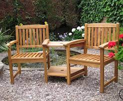 Garden love seat with parasol. Kent Hardwood Companion Love Seat With Parasol Hole 1 8m 174 99