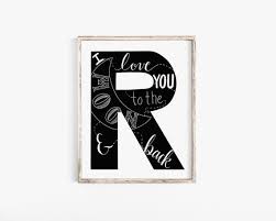 We may earn commission on some of the items you choose to buy. Letter Print Nursery Art Letter R Kids Room Art Etsy