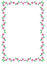 Floral Illustrated Roses On The Vines Letter Pad Clip Art Frames Borders Clip Art Borders Borders For Paper