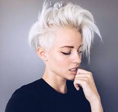 Start by french braiding your hair at the nape of your neck all the way up to the crown of your head and secure with bobby pins. Brittenelle Hair Styles Short Hair Styles White Blonde Hair