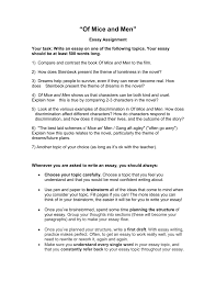 Of Mice And Men Essay Most of them revolved around food. of mice and men essay