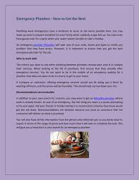 But if the worst comes to the worst and you do need to call out an emergency plumber. Emergency Plumber How To Get The Best By Plumbingalhambra Issuu