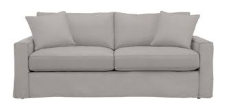 Benchmade hardwood frame with dual flexolator suspension seat cushion: York Sofa Slip Covered