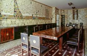 Josef Hoffmann Palais Stoclet Bruxelles 1905 11 Interieurs Fresque Murale Gustav Klimt Architecture Art Deco Art Deco Architecture Interieure