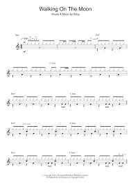 Walking On The Moon By The Police Piano Vocal Guitar Digital Sheet Music