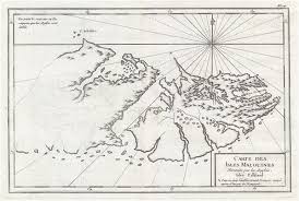 Las islas malvinas son un archipiélago de américa del sur, situado en el mar argentino que es un mar epicontinental del océano atlántico sur adyacente a dicho país, a unos 500 km de la costa. 1787 Philippe De Pretot Mapa De Las Islas Malvinas Islas Falkland Ebay