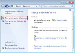Come Creare Un Immagine Di Sistema Con Backup E Ripristino In Windows Vista E 7