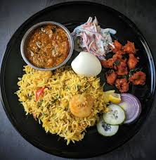 Spiceindiaonline Sundaylunch Biryani Nonvegthali Biryani Side Gravy Chicken 65 All Recipes W Indian Food Recipes Recipes Indian Food Recipes Vegetarian