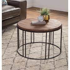 Check out our iron and wood table selection for the very best in unique or custom handmade pieces from our coffee. Burnham Reclaimed Wood And Iron Round Coffee Table By Kosas Home Overstock 8861805