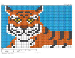 Tiger Coloring Page Coloring Squared Coloring Pages Cross Stitch Patterns Pixel Art