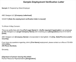 The following sample letter should be expanded upon to include the research you have carried out. Employment Verification Letter Sample Letters Examples