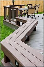 This deck bench railing uses 46 beams as the top and bottom. Deck Benches Ideas On Foter