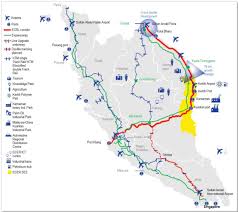 China is willing to reduce the $20 billion price tag for the east coast rail link project and. High Speed Rail Malaysia Route Karte Karte Von High Speed Rail Malaysia Route Sud Ost Asien Asien