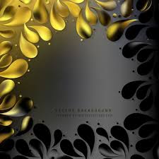 Black And Gold Glitter Background Free Abstract Black Gold Decorative Floral Drops Background Background Design Vector Background Design Gold Glitter Background