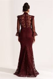Kol Tul Gupurlu Balik Abiye Bordo Resmi Elbise The Dress Elbise