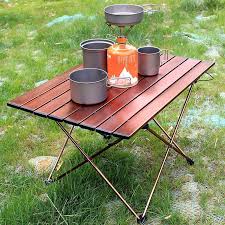 Portable Camping Side Tables With Aluminum Table Top Hard Topped Folding Table In A Bag For Picnic Camp Beach Hiking Table Di 2020