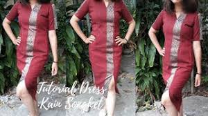Tutorial Membuat Dress Kain Songket Khas Toraja Youtube