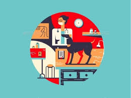 Vet Clinic Flat Illustration Flat Illustration Pet Clinic Illustration