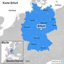 It is located in the southern part of the thuringian basin, within the wide valley of the gera river. Stepmap Karte Erfurt Landkarte Fur Deutschland