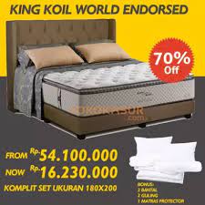 Harga spring bed dari berbagai merek akan dibahas selengkapnya pada artikel ini. Jual Springbed King Koil World Endorsed Uk 180x200 Komplit Set Promo Simpati Furniture