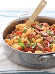 This spicy chicken sausage pasta is full of tender penne pasta, amazing chicken apple sausage, spicy jalapenos, sweet corn, and a creamy, dreamy sauce. Creamy Roasted Red Pepper And Chicken Sausage Pasta And A Virtual Baby Shower Foodiecrush