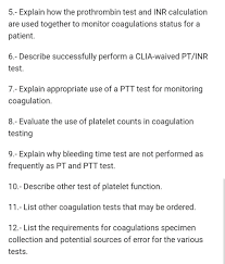 Pt and ptt tests are often done for people taking blood thinners or anticoagulant medications such as warfarin and the pt test also includes a measurement for international normalized ratio (inr). These Are Questions For Interpretation Of Chegg Com