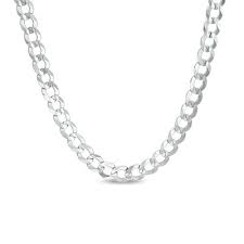 With zales, we make shopping easy and fun. Men S 5 7mm Curb Chain Necklace In 14k White Gold 22 Zales