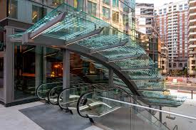 This spiral staircase is light and easy to install and yet it won't cause any damage whatsoever to the tree. Custom Architectural Glass Canopy In The Ballston Quarter