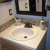 A backsplash isn't just for the kitchen. 3