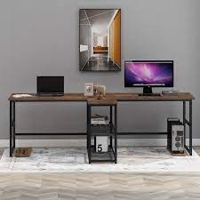 However, it is also important to let the partner decide what he or. 17 Stories Home Office Two Person Desk Double Computer Desk With Storage Shelves Extra Long 2 People Workstation Office Desk Study Writing Desk Brown Wayfair