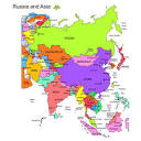 Russia and Asia Regional PowerPoint Map, Countries, Names - MAPS ...
