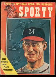 SPORTY, 1958 one-shot Humour magazine from publisher John B. Musacchi/  Satire Associates, with John Severin cover, Jack Davis splash & unknown to  me back cover. Don't own a copy, just some images