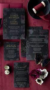 Gothic Flowers Wedding Invitations Goth Wedding Invitations Halloween We Gothic Wedding Invitations Flower Wedding Invitation Halloween Wedding Invitations