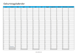 Bastelt euch einen bunten geburtstagskalender für die klasse als ich letztes jahr eine idee für einen. Geburtstagskalender Zum Ausdrucken Pdf Excel Vorlage