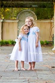 Girls In White Dresses With Blue Satin Sashes Little Girls White Dress White Flower Girl Dresses Flower Girl Dresses Blue