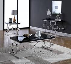 Each argument will be formatted and printed. Buy Meridian Brooke 229 Set Coffee Table End Table Console Table 3 Pcs In Chrome Glass Top Online