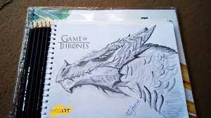 Drawing dragon game of thrones. Artstation Game Of Thrones Dragon Lead Pencil Art Syed Waqas Saghir
