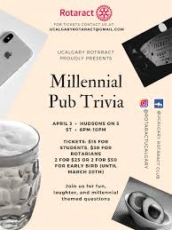 But, if you guessed that they weigh the same, you're wrong. Millennial Pub Trivia Fri Apr 3 Calgary Postponed Rotary 5360