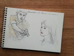 Descendants Of The Sun Song Joong Ki Birthday Sketch Book Girl Sketch