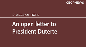 Tips for formatting your letter. An Open Letter To President Duterte Cbcpnews