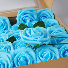 Check spelling or type a new query. Buy Asyouwish Artificial Flowers 25pcs Real Touch Fake Rose With Stems Foam Roses Bulk For Diy Wedding Bouquets Centerpieces Arrangements Party Baby Shower Home Decorations Blue Online In Indonesia B0953gfrw3