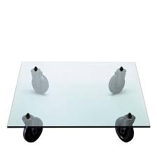 Measures 19 h x 48 w x 29 d overall. Coffee Table On Wheels By Gae Aulenti Fontanaarte Artemest