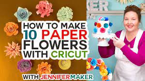 Make sure to watch the quick video to see exactly how i rolled the cricut flowers. How To Make Paper Flowers In Cricut Design Space All 10 Flowers Youtube
