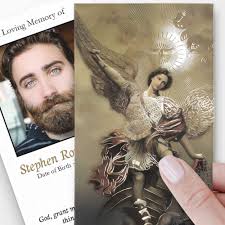Prayer Cards, Memorial Prayer Cards, Catholic Prayer Cards, Personalized  Prayer Cards for Funeral, Spanish Prayer Cards St Michael P185