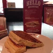 Uaefood We Indulge In The Hello Breakfast At Costa Dfc Dubai Stroll Along And Choose From A Variety Of Gourmet Sandwich Food Dubai Food Gourmet Sandwiches