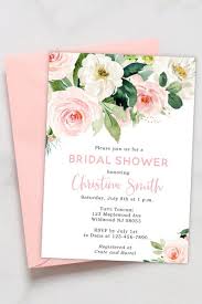 Bridal Shower Invitation Blush Pink Floral Invitations Printed And Shipped To You In In 2020 Bridal Shower Rustic Floral Invitation Floral Bridal Shower Invitations